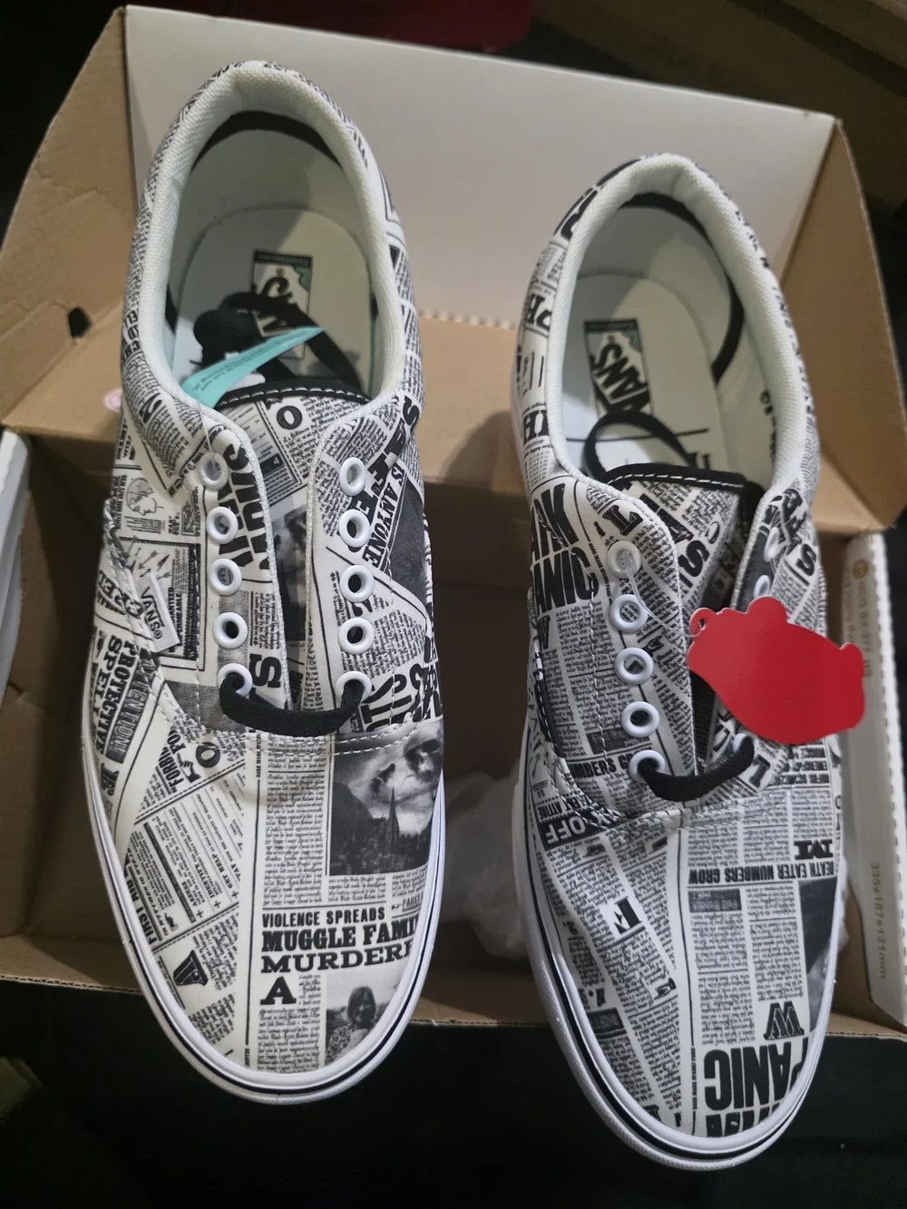 Vans Shoes Men Harry Potter Dlyprptrhwht Newspaper Size 10 US VN0A3WM9V9T